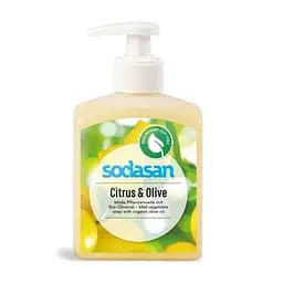 Органічне рідке мило Citrus-Olive бактерицидне з цитрусовою та оливковою оліями SODASAN 300 мл