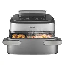 Аерогриль Philips Ovi Dual SteamFry сірий 2750 Вт (NA565/02)