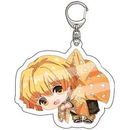 Брелок акриловий Клинок розсікаючий демонів Зеніцу Агацума Demon Slayer Zenitsu Agatsuma 5 см