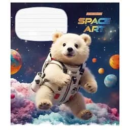 Тетрадь ученическая Школярик Space Art 012-3406K-1 в клеточку 12 листов
