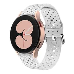 Браслет Twist для Samsung Galaxy Watch 4 - білий ширина кріплення 20мм силікон Watchbands (W30-3WB21134651) - мініатюра 2
