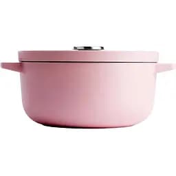 Каструля KitchenAid Cast Iron чавунна з кришкою 22 см 3.3 л суха троянда (CC007430-001) - мініатюра 2