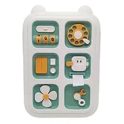 Бізіборд Bambi YL1055A для розвитку дрібної моторики чудовий ігровий процес зелений