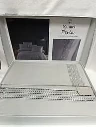 Постільна білизна Naturel Perla Grey Сатин з вишивкою Limasso pbe0051862