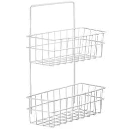 Настенная полка-органайзер Stenson 25.5х10х33.5 см белая (25622)