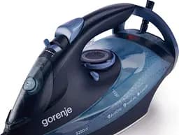 Gorenje Праска, 3250Вт, 420мл, паровий удар-250гр, верт. відпарювання, антинакип, автовідключення, керам. підошва, чорно-синій - мініатюра 4
