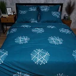 Комплект постільної білизни Moon&Star Satin Elit Crystal Threads Євро 200х220 см наволочки 2х70х70 см - мініатюра 2