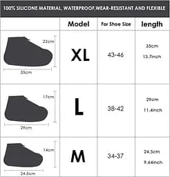 Бахіли на взуття силіконові з застібкою LVR 016 L 38-42 Black (17554) - мініатюра 6
