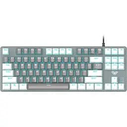 Клавіатура ігрова механічна Aula Mechanical F-3287 White-Grey Keycap KRGD Blue