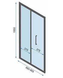Душова кабіна Rea Rapid Fold 90x90 gold пристінна REA-KPL-09404, Золотий, Універсальна, прозорий, золотий - мініатюра 6