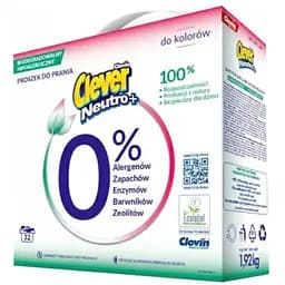 Засіб для прання Clever Neutro + Color порошкоподібний 1.92 кг