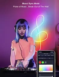 Світлодіодна стрічка LPDISPLAY Neon 3 м, функція DIY RGBIC Light Strip, синхронізація з музикою, працює з Alexa - мініатюра 5