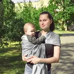 Cлинг с кольцами для новорожденных малышей с рождения до 36 месяцев Coolbabka Серый