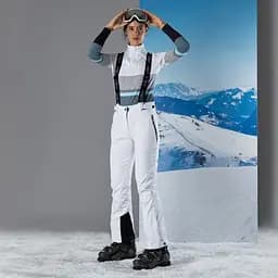 Штани CMP Women`s Ski Salopettes in Softshell White XS (1097-3W03106-88BG 36) - мініатюра 5