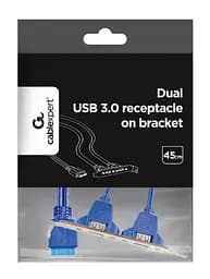 Кабель Cablexpert USB3.0-10P, 0.44 м, синий (CC-USB3-RECEPTACLE) - мініатюра 4