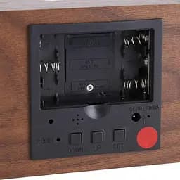 Дерев'яний LED годинник UFT Wood Wireless Clock з функцією бездротової зарядки коричневий - мініатюра 5