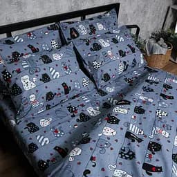 Набір наволочок Moon&Star Бязь Gold Люкс Feline Fun 60х60 см 2 шт - мініатюра 2