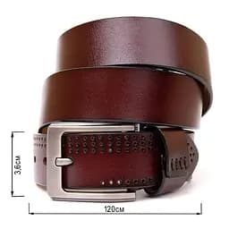 Ремінь з дірками чоловічий 20381 Vintage коричневий 120 см - мініатюра 9