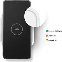 Бездротове зарядне Samsung 15W Wireless Charger Pad w/o TA (EP-P2400BWEGEU) біле - мініатюра 4
