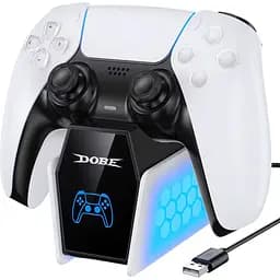 Зарядна станція Dobe Charging Dock TP5-35132 для PS5 DualSense White (156493)