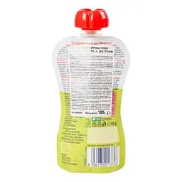 Органічне фруктове пюре HiPP HiPPiS Pouch Яблуко-банан з дитячим печивом, 100 г - мініатюра 2