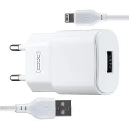 Сетевое зарядное устройство для XO L73 EU 2.4A Single port charger with lightning cable Белый