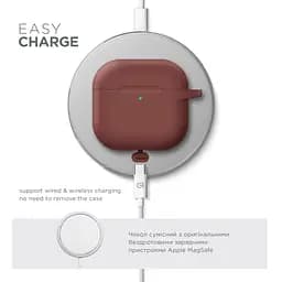 Силіконовий чохол для навушників Apple AirPods 4, Hang Case, коричневий, ультратонкий захисний кейс товщиною 2 мм, захист від подряпин, пилу та ударів, компактний, з карабіном для кріплення, ArmorStandart (ARM81294) - мініатюра 7