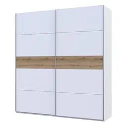 Шафа купе Doros G-Caiser Білий/Білий вставка Дуб Евок 2 ДСП /5 частин 220х60х240 (44900283)