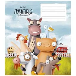 Тетрадь ученическая Enjoy my story Школярик 018-2458L-5 в линию 18 листов