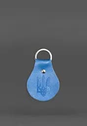 Кожаный брелок Патриотический сине-желтый