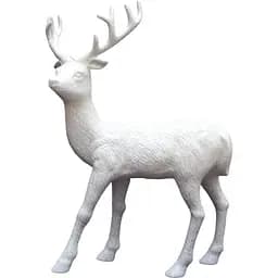 Декоративна новорічна фігурка Олень 30 см білий (004966)