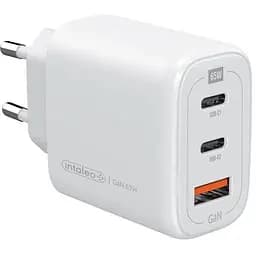 Зарядное устройство Intaleo 65W GAN 2USB-C PD+USB-A QC 3.0 white (1283126559525)