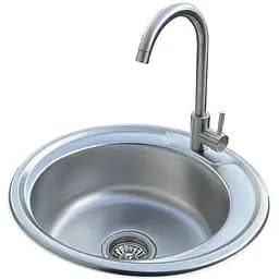 Комплект мийка + змішувач Romzha Sorin Satin (A)