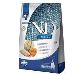 Сухой корм для котят Farmina N&D Quinoa с треской, креветками, тыквой и дыней 5 кг