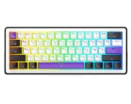 Клавиатура игровая механическая HATOR HK-60-WV Wireless Hellyberry Switch USB, 2,4 ГГц, Bluetooth 5.3 White-Violet - мініатюра 1