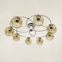 Стельова люстра-орбіта на 8 плафонів (янтарних або графітових) | Арт. 7060/8 WT | Line F