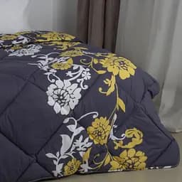 Ковдра ТЕП Шик Flora вовна 400г/м 200x210 см темно-синій (1-02564_34348) - мініатюра 3