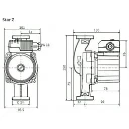 Циркуляційний насос Wilo Star-Z 20/1 EM (4028111) - мініатюра 2