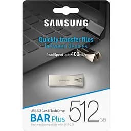 USB флеш-накопичувач Samsung Bar Plus 512GB USB-A 3.2 Champagne Silver (MUF-512BE3/APC) [136857] - мініатюра 7