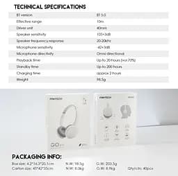 Ігрові навушники Fantech GO AIR WH02 Wireless Beige - мініатюра 7