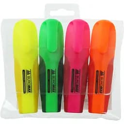 Набор текст-маркеров Neon, с резиновыми вставками, 4 шт.