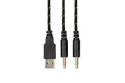 Наушники игровые 2E GAMING HG300 Black, mini-jack/dual 3.5mm, LED, 2м - мініатюра 7
