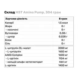 Амінокислота MST Nutrition Amino Pump, 300 грам - Зелене яблуко - мініатюра 3