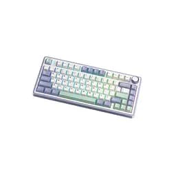 Клавіатура Aula F75 Gasket Greywood V3 switch Hot-Swap PBT Wireless/Bluetooth/USB White (6948391208640) - мініатюра 5