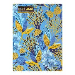 Записна книжка Floristica, А5, 96 арк., клітинка, тверда обкладинка, блакитна