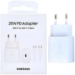 Зарядное устройство МЗП 25W 2 в 1 Type-C/Type-C 3 A белый