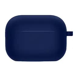 Силиконовый футляр с микрофиброй для наушников Airpods Pro 3 Темно-синий / Midnight blue