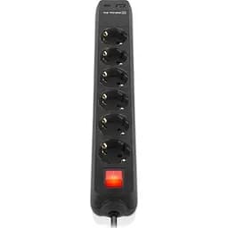 Мережевий фільтр живлення REAL-EL RS-PROTECT 605 3m, black (EL122300041) - мініатюра 4