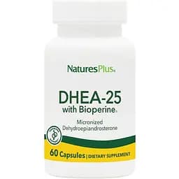 Стимулятор тестостерона NaturesPlus DHEA-25 with BioPerine 60 капсул