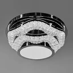 Хромована стельова люстра з прозорим кришталем Ø 58 см | Арт. C 1784/600 | Line F